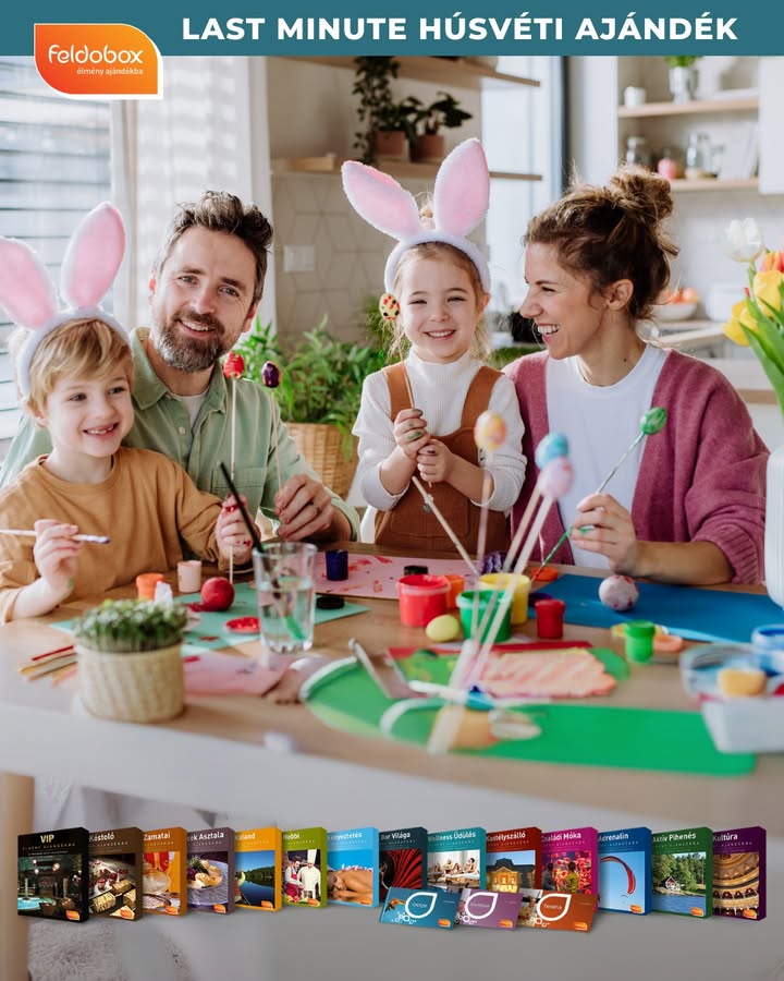 🐰 Húsvétra hozzon élményt a nyuszi!

A megszokott ajándékok helyett idén húsvétkor ajándékozz maradandó élményt Feldobox-szal!

🎁 17 féle élménycsomag
🌍 több mint 1500 program
Az örömszerzés garantált! ✨

👉 Ismerd meg élménycsomagjainkat:
https://www.feldobox.hu/termekek

📍 A Feldobox élménycsomagok weboldalunkon keresztül, országszerte több mint 200 üzletben, valamint Feldobox automatákból is megvásárolhatók. Ne hagyd az utolsó pillanatra a vásárlást! 
👉https://www.feldobox.hu/hol_kaphato

Feldobox – 20 éve az eredeti élményajándék.

#Feldobox #Húsvét #Élményajándék #Ajándékötlet