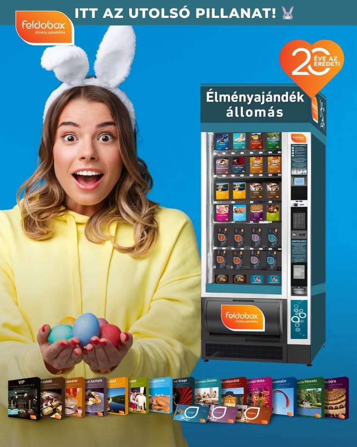 🐣 Last minute locsolóajándék?

A piros tojás mellé (vagy helyett 😉) idén adj élményt!
A Feldobox élménycsomaggal nem lehet mellélőni - a megajándékozott több száz program közül választhat, gasztro, wellness, pihenés, szabadidő vagy szórakozás témakörben. 🎁

📍 És ami a legjobb:
Az élménycsomagok automatákból is megvásárolhatók, igy akár az utolsó pillanatban is könnyen beszerezhetők!

👉 Nézd meg, hol találsz Feldobox automatát a közeledben:
https://www.feldobox.hu/hol_kaphato

Feldobox – 20 éve az eredeti élményajándék.

#Feldobox #Húsvét #Locsolóajándék #LastMinuteAjándék